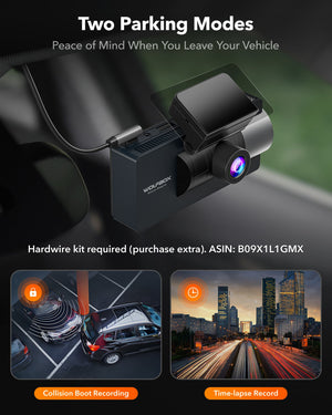 WOLFBOX i17 4K+1080P+1080P 3-Channel Dash Cam 5.8GHz