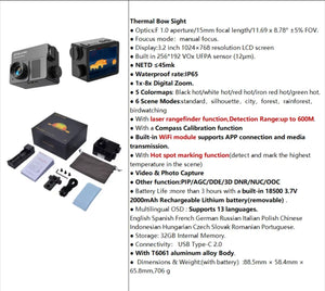 GTGUARD B215AL Thermal Monocular with 600m Rangefinder One Stop Shopped
