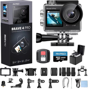 AKASO Brave 7 LE 4K60 Action Camera 20MP 131ft Waterproof WiFi Touch Screen Remote Control