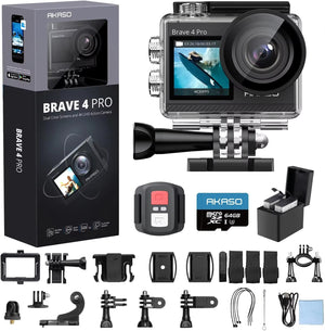 AKASO Brave 7 LE 4K60 Action Camera 20MP 131ft Waterproof WiFi Touch Screen Remote Control