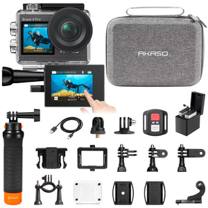 AKASO Brave 7 LE 4K60 Action Camera 20MP 131ft Waterproof WiFi Touch Screen Remote Control