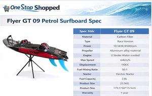Jet Fly Petrol Powered Surfboard 64km Jet Board 110cc 2-Stroke Carbon Fibre Waydoo